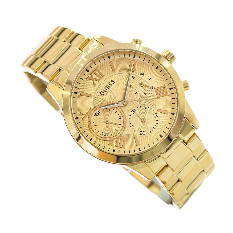 Guess Solar Yellow Gold-tone Ladies Watch- W1070L2